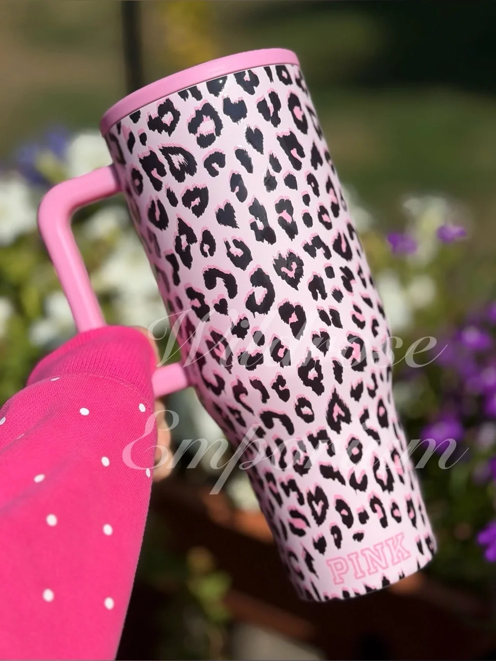 Hydrojug 32OZ Victoria’s Secret pink leopard limited edition Traveler tumbler